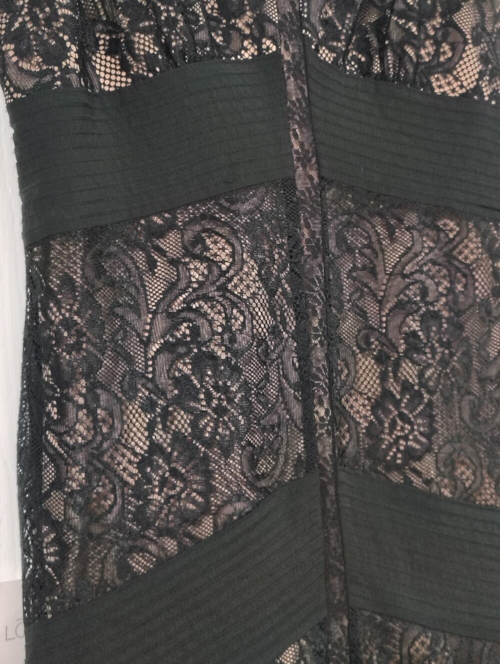 NWT $129 Ann Taylor LOFT Black Lace Illusion Flounce Hem Sheath Dress Women's 2P - Picture 10 of 10